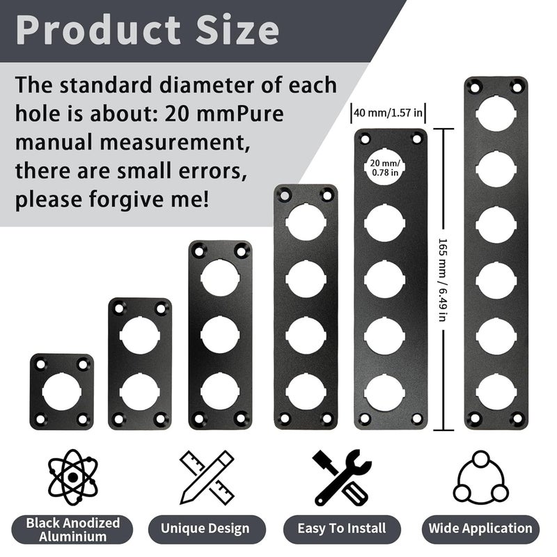 SDAQGE Switch Panel, Round 12 Volt Marine Switch Panel Aluminum Waterproof Rocker Switch Panel for Car Truck Marine Boat Rv Vehicle (5 Way) - Image 5